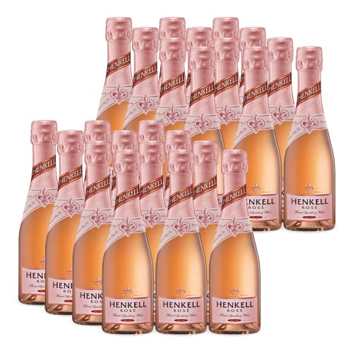 Henkell Sekt Rosé Trocken (2 x 12x 0,2 l) - Veganer Rosé Sekt, harmonisches Süß-Säurespiel, beerig-fruchtige Cuvée aus ausgesuchten roten Rebsorten, ausgewogen, feinperlig, VEGAN von Henkell