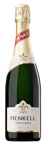 Henkell Trocken Deutscher Premium Sekt (1x0,75l) Trockener Schaumwein aus vier erlesenen Grundweinen - darunter Chardonnay - Feinperlig, fruchtig frisch, vegan von Henkell