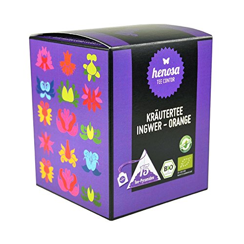 Bio Kräutertee "Ingwer / Orange" Box - Tee-Pyramiden von Henosa