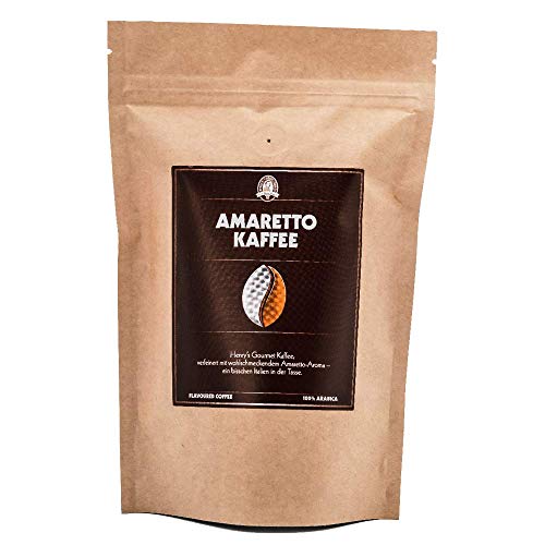 Henry´s Amaretto Kaffee 250g - Amaretto -Aromen - Spritzige Säure - Leichte Süße von HENRY'S COFFEE WORLD Fresh Bean Roaster