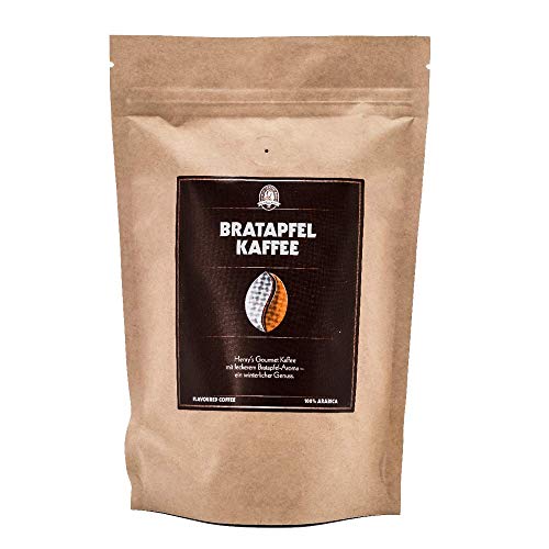 Henry´s Bratapfel Kaffee 250g - Gourmet Kaffee mit feinsten Aromen verfeinert - handwerkliche Röstung - Premium Kaffeebohnen von HENRY'S COFFEE WORLD Fresh Bean Roaster