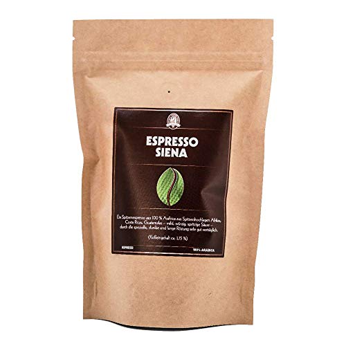 Henry´s Espresso Siena 1000g - würziger Körper - dunkle Röstung - erlesene Qualität - Handwerklich in Deutschland geröstet - Kaffeebohnen direkt vom Bauern von HENRY'S COFFEE WORLD Fresh Bean Roaster