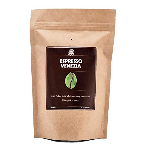 Henry´s Espresso Venezia 250g - würzige, kräftige und ausgewogene Espresso-Mischung - erlesene Qualität - Handwerklich in Deutschland geröstet - Kaffeebohnen direkt vom Bauern von Henrys