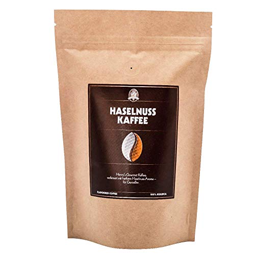 Henry´s Haselnuss Kaffee 500g - Gourmet Kaffee mit feinsten Aromen verfeinert - handwerkliche Röstung - Premium Kaffeebohnen von HENRY'S COFFEE WORLD Fresh Bean Roaster