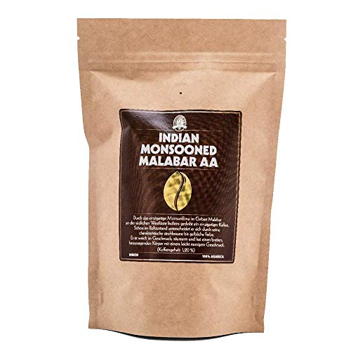 Henry´s Espresso Indian Monsooned Malabar AA 500g - erlesene Qualität - Handwerklich in Deutschland geröstet - Kaffeebohnen direkt vom Bauern von HENRY'S COFFEE WORLD Fresh Bean Roaster