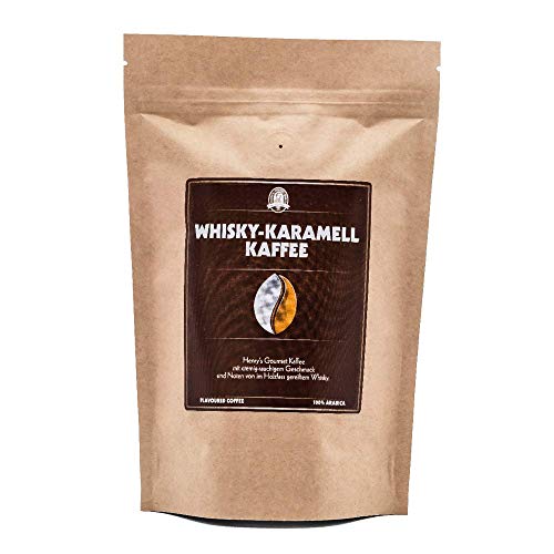 Henry´s Whisky-Karamell Kaffee 250g - Gourmet Kaffee mit feinsten Aromen verfeinert - handwerkliche Röstung - Premium Kaffeebohnen von HENRY'S COFFEE WORLD Fresh Bean Roaster