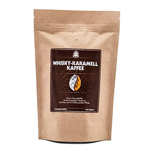 Henry´s Whisky-Karamell Kaffee 500g - Gourmet Kaffee mit feinsten Aromen verfeinert - handwerkliche Röstung - Premium Kaffeebohnen von Henrys