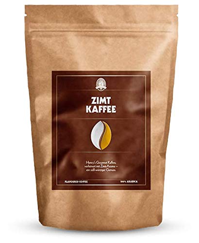 Henry´s Zimt Kaffee 500g - Gourmet Kaffee mit feinsten Aromen verfeinert - handwerkliche Röstung - Premium Kaffeebohnen von HENRY'S COFFEE WORLD Fresh Bean Roaster