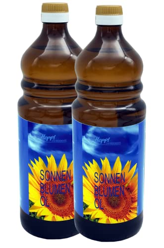 Sonnenblumenöl 1 Liter mit einen bemerkenswerten Anteil an Vitamin E und mehrfach ungesättigten Fettsäuren von HEPP