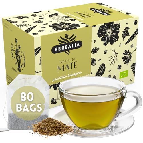 HERBALIA - Mate in Teebeuteln, Mate-Tee-Set mit 80 Teebeuteln ohne Metallklammern, 120 g Yerba Mate für Tees und Kräutertees, Geschenkidee HERBALIA - Mate in Teebeuteln, Mate-Tee-Set mit 80 Teebeuteln ohne Metallklammern, 120 g Yerba Mate für Tees und Kräutertees, Geschenkidee von HERBALIA