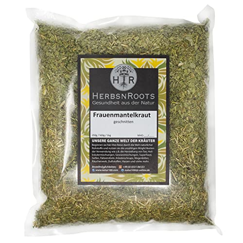 Frauenmantelkraut 1000g • "Zyklus" Frauen-Tee • 100% Natur • Frauenmanteltee • getrocknet und geschnitten • Erste Wahl • hoher Wirkstoffanteil • ähnlich Schwedenkräuter • HerbsnRoots von HERBSNROOTS