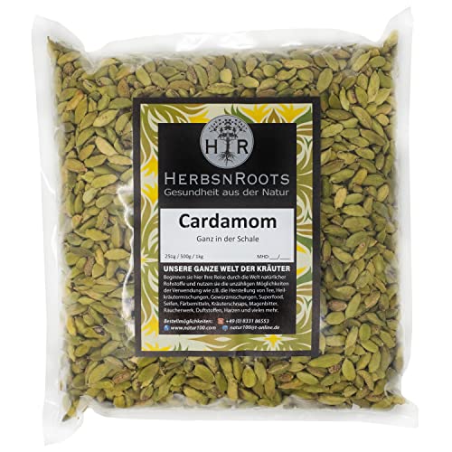 Cardamom grün 1000g • aromatisch süß • geprüfte Qualität • intensiver Geschmack • HerbsnRoots von HERBSNROOTS