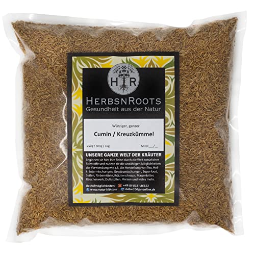 Cumin Kreuzkümmel 500g • Verdauung • Erste Wahl • intensiver Geschmack • HerbsnRoots von HERBSNROOTS