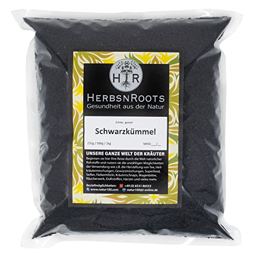 Echter Schwarzkümmel • 1kg • "Blutdruck senken" • geprüfte Qualität • intensiver Geschmack • HerbsnRoots von HERBSNROOTS