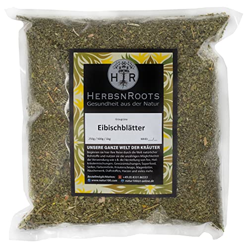 Eibischblätter • Marshmallow Leaf - Tee • 1000g • Erste Wahl • getrocknet und geschnitten • hoher Wirkstoffanteil • ähnlich Schwedenkräuter • HerbsnRoots von HERBSNROOTS