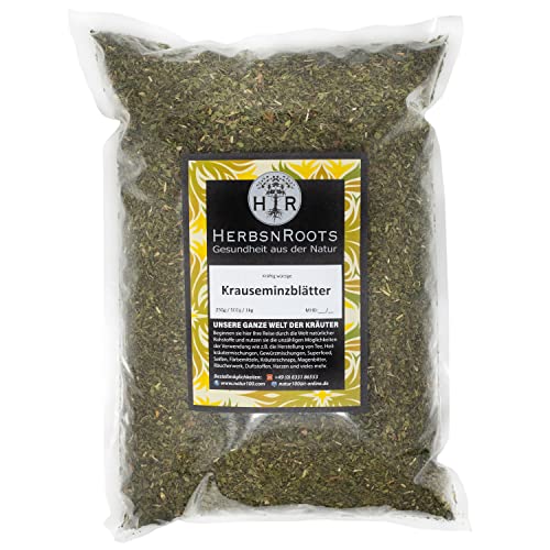 Krauseminzblätter 500g • Kräutertee "Kopf" • Erste Wahl • intensiver Geschmack • HerbsnRoots von HERBSNROOTS