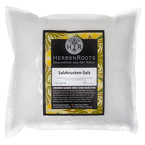 Salz für Gerichte im Salzmantel oder Salzkruste 5kg • Meersalz ohne Trennmittel • HerbsnRoots von HERBSNROOTS