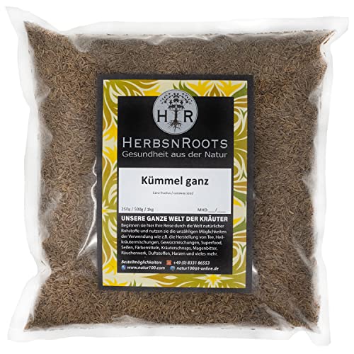 Kümmel ganz 500g • Caraway • Erste Wahl • intensiver Geschmack • HerbsnRoots von HERBSNROOTS