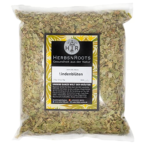 Lindenblüten "silber" • geprüfte Tee-Qualität • hoher Wirkstoffanteil • ähnlich Schwedenkräuter • HerbsnRoots • 1000g von HERBSNROOTS