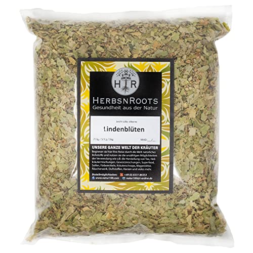 Lindenblüten silber 1000g • "Ruhe" Kräutertee • hoher Wirkstoffanteil • ähnlich Schwedenkräuter • HerbsnRoots von HERBSNROOTS