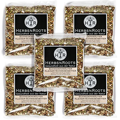 Original Zwerenz Schwedenkräuter Ansatzmischung • 11 Kräuter • "kleiner" Schwedenbitter nach der Rezeptur aus Maria Treben's Buch • 5x225g Original Zwerenz Schwedenkräuter Ansatzmischung • 11 Kräuter • "kleiner" Schwedenbitter nach der Rezeptur aus Maria Treben's Buch • 5x225g von HERBSNROOTS