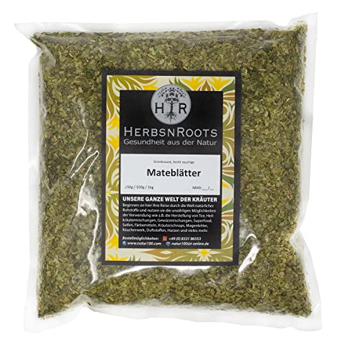 Mateblätter 500g • Yerba Mate - Tee "Bombilla" • geprüfte Qualität • intensiver Geschmack • HerbsnRoots von HERBSNROOTS