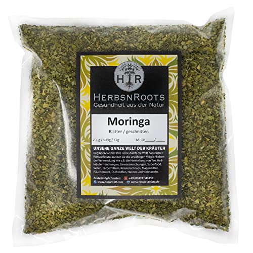 Moringablätter 1000g • Erste Wahl • hoher Wirkstoffanteil • ähnlich Schwedenkräuter • HerbsnRoots von HERBSNROOTS