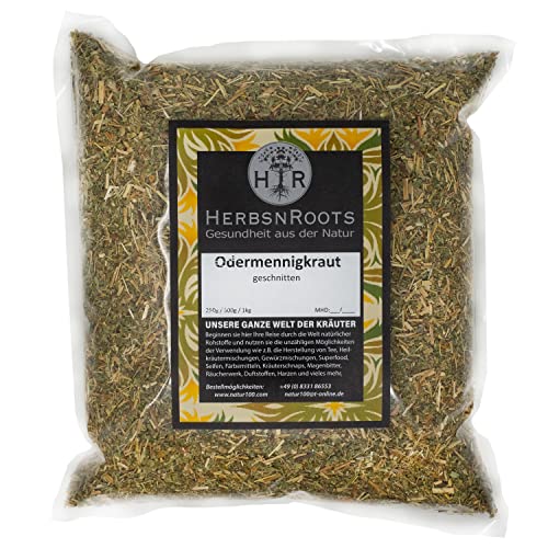 Odermennigkraut 1000g • "Magen-Darm" Kräutertee • geprüfte Qualität • hoher Wirkstoffanteil • ähnlich Schwedenkräuter • HerbsnRoots von HERBSNROOTS