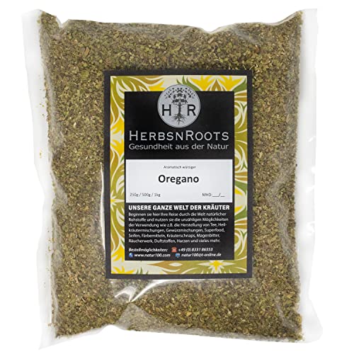 Oregano ohne Zusatz 1000g • kräftiges Aroma • Erste Wahl • intensiver Geschmack • HerbsnRoots von HERBSNROOTS