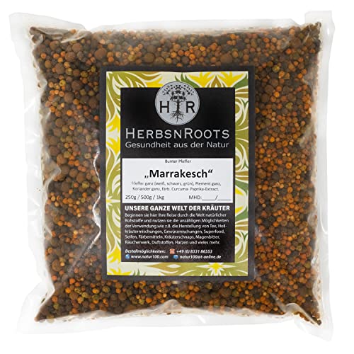 Pfeffer bunt "Marrakesh" • geprüfte Qualität • intensiver Geschmack • HerbsnRoots • 500g von HERBSNROOTS