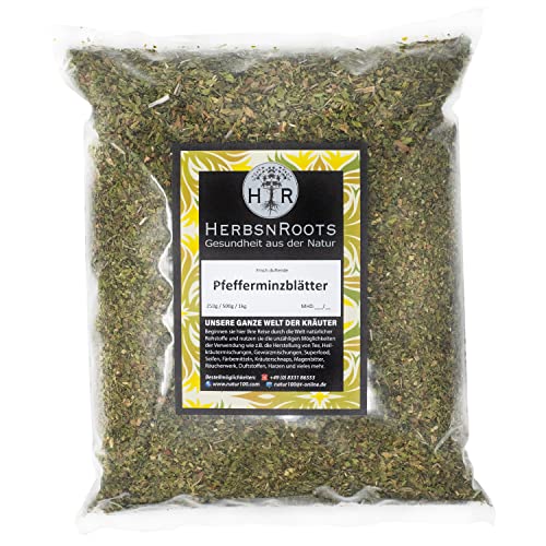 Pfefferminzblätter 1000g • Kräutertee klassiker • geprüfte Qualität • intensiver Geschmack • HerbsnRoots von HERBSNROOTS