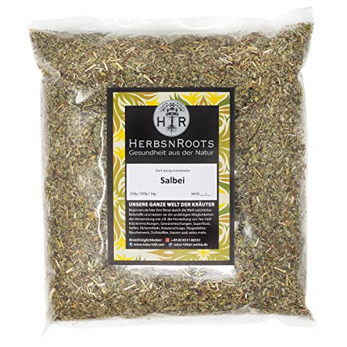 Salbeiblätter 500g • "Hals" Kräutertee • Erste Wahl • intensiver Geschmack • HerbsnRoots von HERBSNROOTS