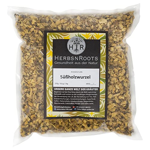 Süßholzwurzel "Reizdarm" Tee • Lakritzholz 500g • Erste Wahl • intensiver Geschmack • HerbsnRoots von HERBSNROOTS