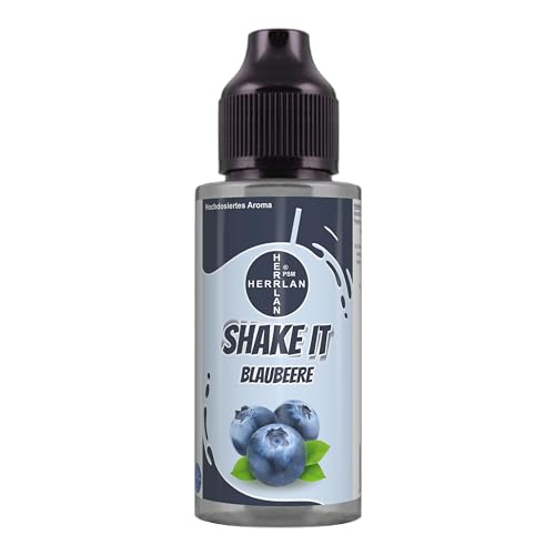 SHAKE IT Blaubeer-Aroma, hochdosiertes Lebensmittelaroma in der praktischen Schüttelflasche I HERRLAN - Qualität Made in Germany von HERRLAN PSM