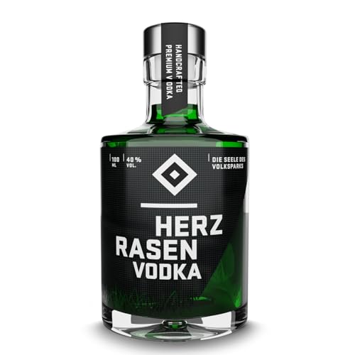 HERZRASEN 0,1L Vodka HSV Edition mild & vollmundig - 40% Vol. Hochwertige Spirituose für HSV & Hamburg Fans - Edler deutscher Vodka von HERZRASEN
