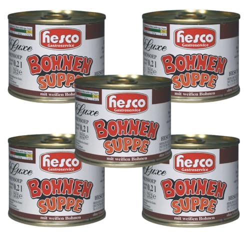 Hesco Serbische Bohnensuppe De Luxe mit weißen Bohnen 5 Dosen 1060ml Hesco Serbische Bohnensuppe De Luxe mit weißen Bohnen 5 Dosen 1060ml von HESCO