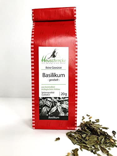 HEUSCHRECKE Bio Basilikum, gerebelt, Spitzenqualität (1 x 20 gr) von Heuschrecke