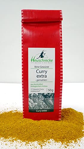 HEUSCHRECKE Bio Curry extra, gemahlen, Nachfüllbeutel (6 x 50 gr) von Heuschrecke