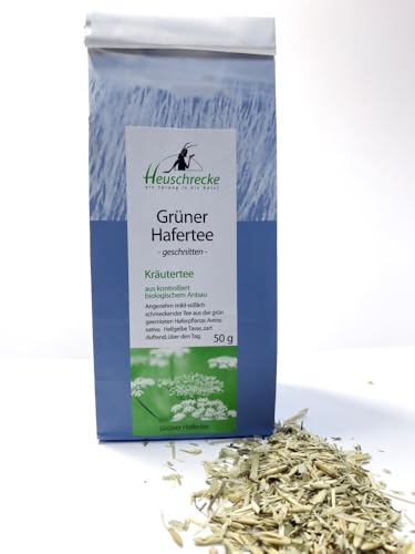 Hafertee, grün, geschnitten 6 x 50 gr von HEUSCHRECKE