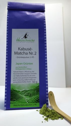 HEUSCHRECKE Bio Matcha Kabusé Nr.2 Halbschatten- Grünteepulver (6 x 50 gr) von HEUSCHRECKE