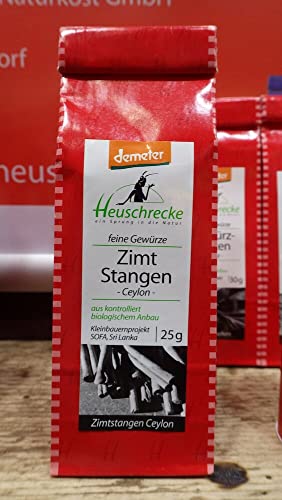 HEUSCHRECKE Bio Zimt, Demeter, Stangen Ceylon 10cm (1 x 25 gr) von Heuschrecke