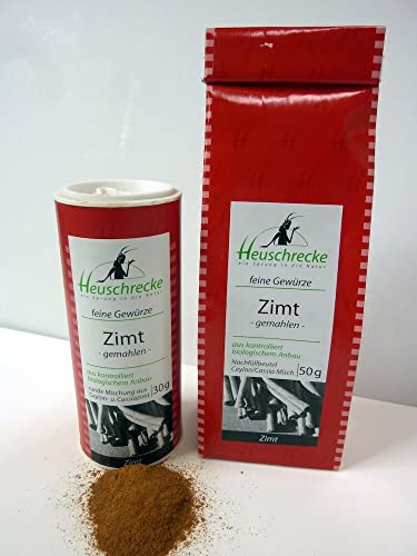 HEUSCHRECKE Bio Zimt, Mischung Ceylon und Cassia Zimt, gemahlen (1 x 30 gr) von Heuschrecke