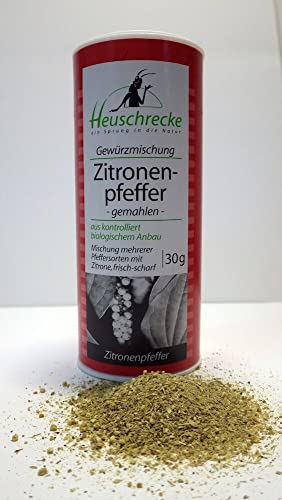 HEUSCHRECKE Bio Zitronenpfeffer, gemahlen (6 x 30 gr) von Heuschrecke