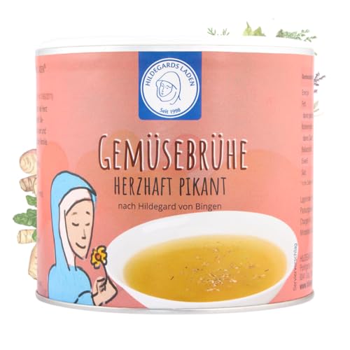 Gemüsebrühe herzhaft pikant | Hildegard Gemüsesuppe | 14 Hildegard-typische Gewürze | 100% natürlich | nach Hildegard von Bingen | 126 Teller | 380g von HILDEGARDS LADEN