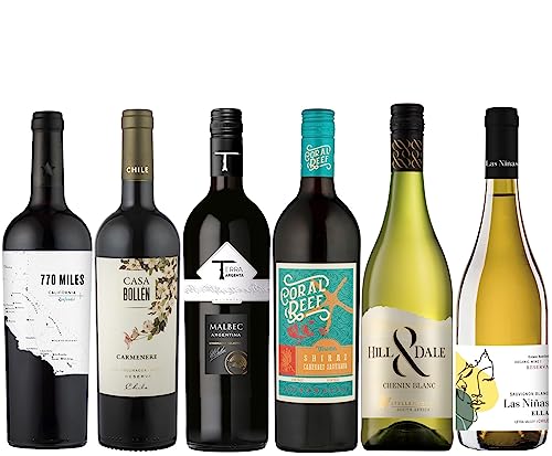 La Grande Vinothèque - Wein Probierpaket - Auswahl von 6 Rot- und Weißweinen aus der Neuen Welt - Argentinien, Kalifornien, Chile, Australien, Südafrika (6 x 0,75L) von La Grande Vinothèque