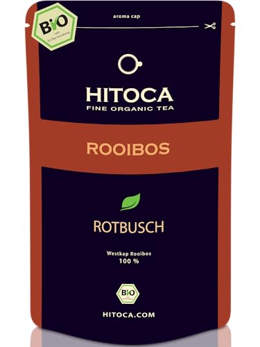 Rooibos Tee Bio Lose – Premium, Pur & Original: Angenehm aromatischer Rooibos-Tee – Roibusch-Tee – Rotbusch-Tee – Roibusch – Rotbusch – Roibuschtee – Rotbuschtee für Pure Genussmomente | HITOCA® von HITOCA