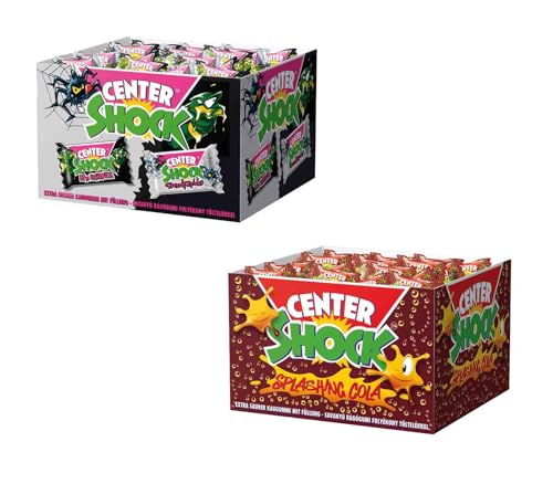 Center Shock Diverse 2er oder 3er Sets aus verschiedenen Sorten Box mit je 100 Kaugummis & 1x HL Kauf GRATIS BLOCK (Splash.Cola_MonsterMix & 1 HLKauf Block) von HLKauf
