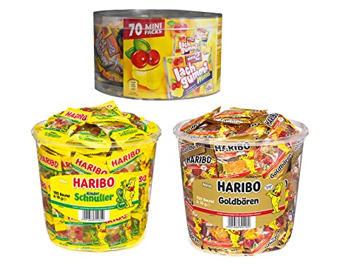 Diverse Auswahl von Süßigkeiten + 1 HL-Kauf Notizblock GRATIS (GoldbärenMini,SchnullerMini,Nimm2+ 1 HL Kauf Block) von HLKauf