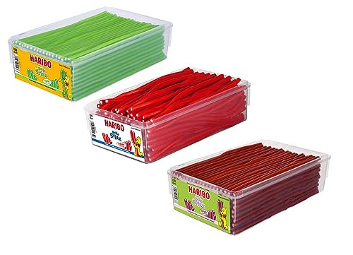 Balla Stixx Pasta 2er 3er 4er Diverse Sets Mischpaket Grosspackung Büro Box (Balla Apfel/Erdbeere/Kirsch & 1 HLKauf-Block) von HLKauf
