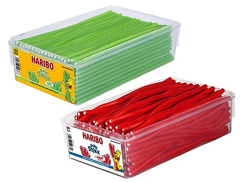 H A R I B O Balla Stixx Pasta 2er 3er 4er Diverse Sets Mischpaket Grosspackung Büro Box (Balla Apfel/Erdbeere & 1 HLKauf-Block) von HLKauf